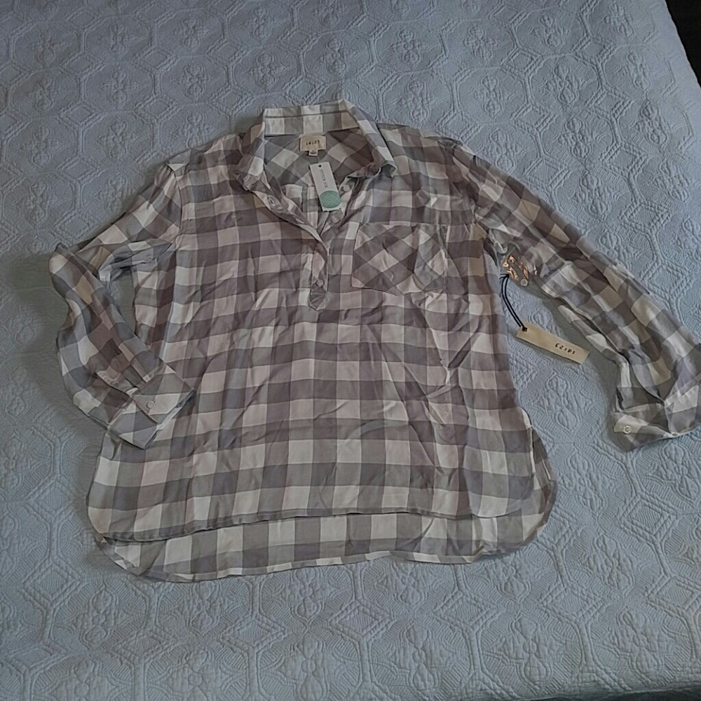 Stitchfix (id:23) Henley top gray, large NWT